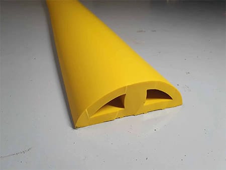 Cross Section of Rubber Floor Bunding - Heavy Duty - Yellow