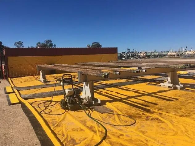 Industrial equipment wash bay