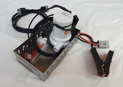 12V Washbay Pump Isolated on white