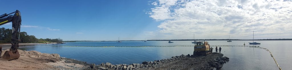 Deployed Silt Curtain - Earthworks