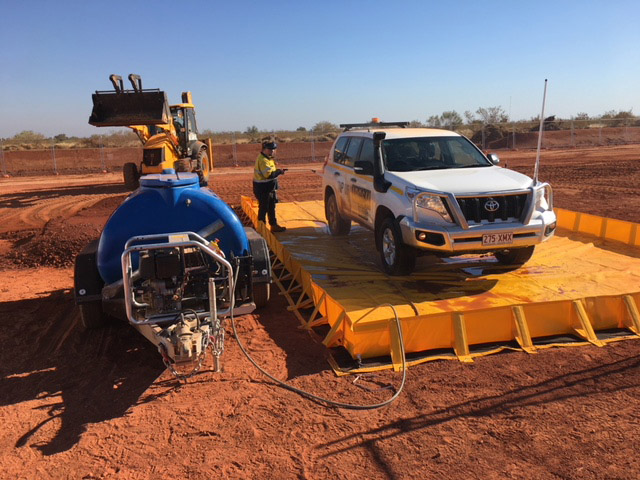 Wash bay Compliance - Portable Wash Bay with Bunded Sides