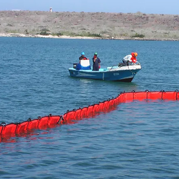Nearshore oil containment boom system Nearshore oil containment boom system